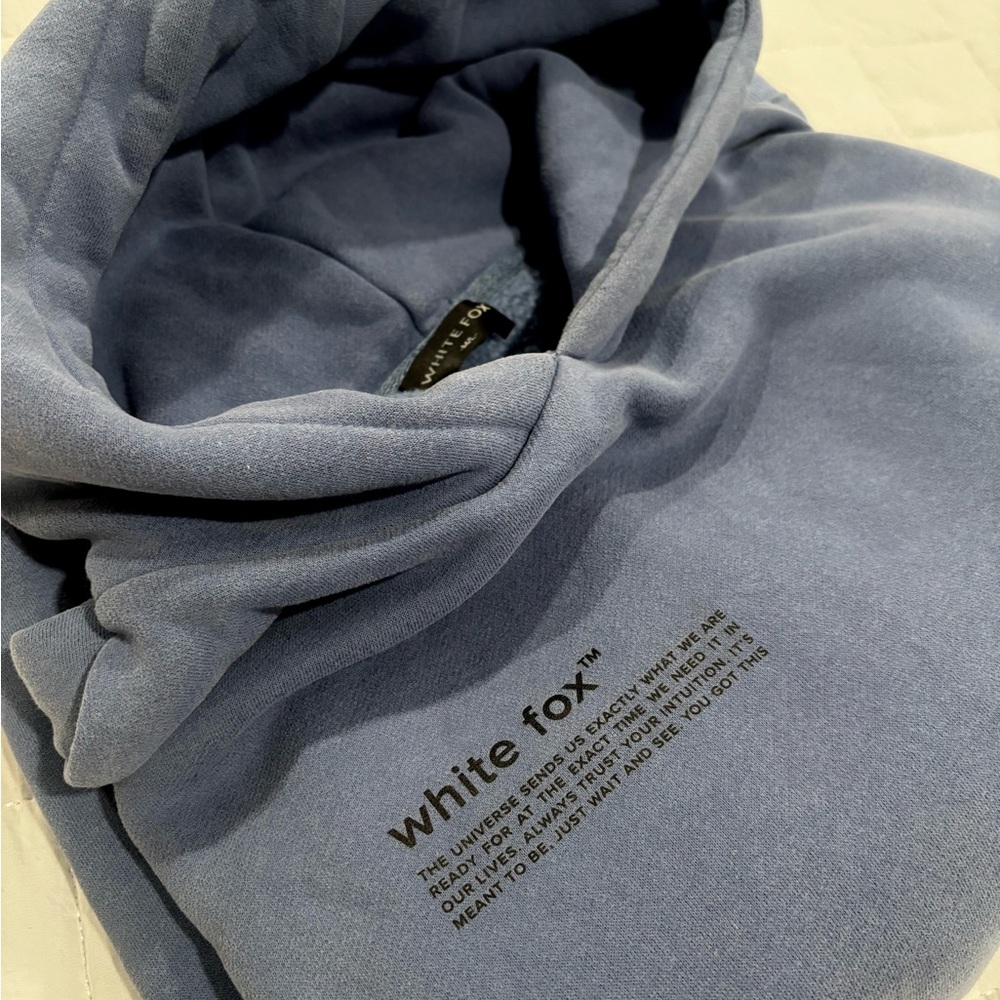 White Fox Blue Hoodie